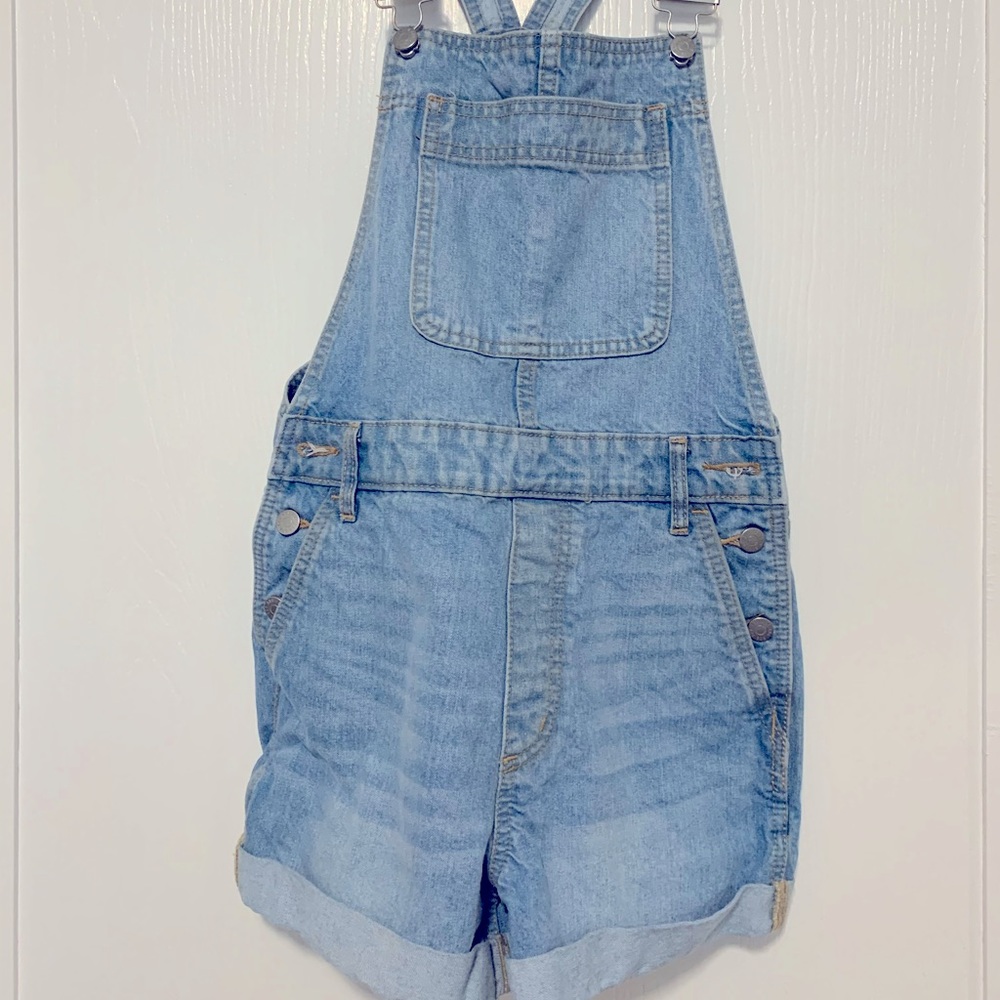 Jean shorts overalls